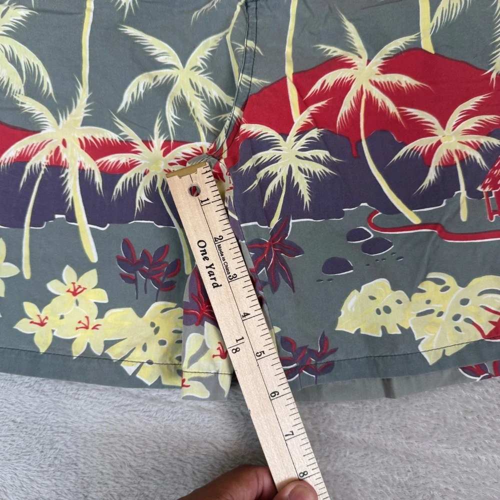 Vintage 90s Polo Sport Ralph Lauren Hawaiian Tropical Swim Trunks Mens 36 Green‎